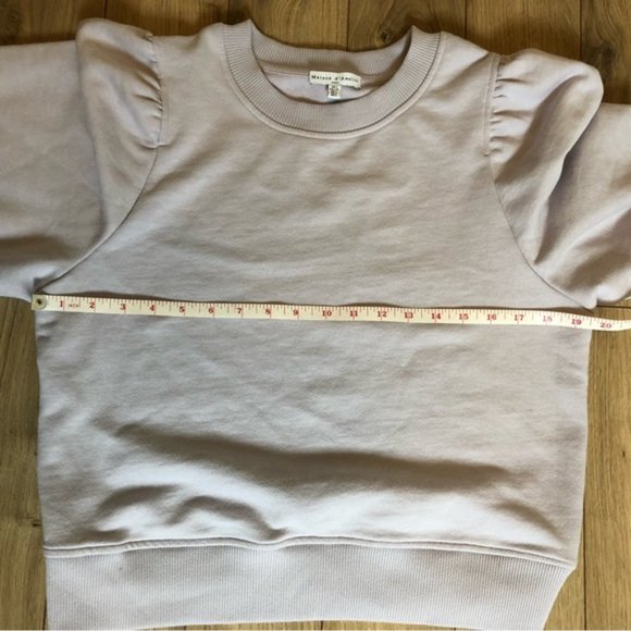 Womens Maison dAmélie balloon sleeve pale lilac sweatshirt size L - Picture 9 of 11